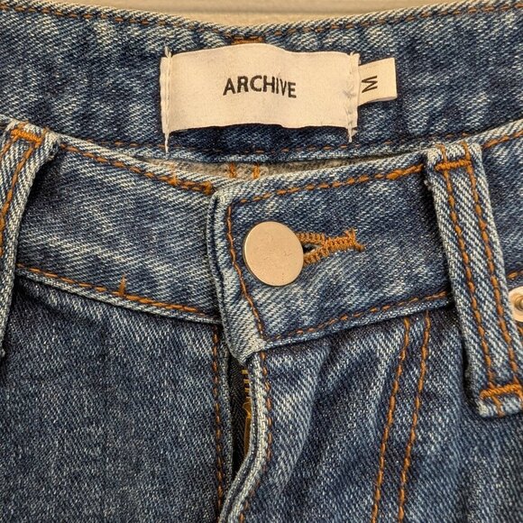 ARCHIVE Denim Jeans Straight Cut Front Seam Retro Vintage Style - Size M - Picture 5 of 5